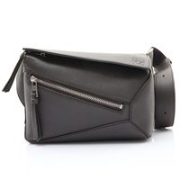 LOEWE 羅威 Puzzle Bumbag 腰包 胸包 深灰色 牛皮 B510EB1