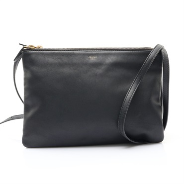 CELINE 賽琳 TRIO LARGE 肩背包 黑色 羊皮 187613BEB