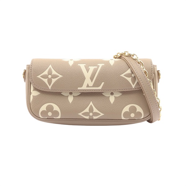 LOUIS VUITTON LV 路易威登 Ivy 鍊帶 肩背包 斑鳩灰 壓花牛皮 M82211