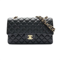 CHANEL 香奈兒 COCO 25 鍊帶 肩背包 黑色 菱格紋 羊皮 金扣 A01112