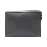 LOUIS VUITTON LV 路易威登 Pochette Voyage MM 手拿包 黑色 牛皮 M30547