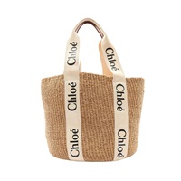 Chloe 克羅伊 Large Woody Basket 肩背包 棕色 拉菲草 CHC22SS380