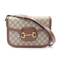 GUCCI 古馳 1955系列 中號 肩背包 棕色 帆布 牛皮 602204
