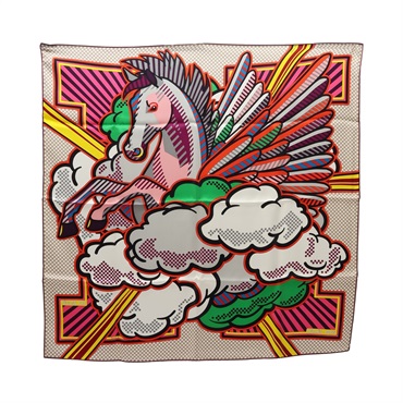 HERMES 愛馬仕 Pegase Pop Carre 70 方巾 多色 絲綢
