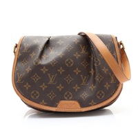 LOUIS VUITTON LV 路易威登 Menilmontant PM 肩背包 棕色 原花帆布 M40474