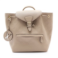 LOUIS VUITTON LV 路易威登 Montsouris PM 後背包 灰褐色 原花 牛皮 壓紋 M45410