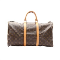 LOUIS VUITTON LV 路易威登 Keepall 50 波士頓包 棕色 原花帆布 M41426 無鎖鑰組 M41426