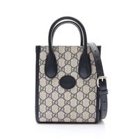 GUCCI 古馳 Interlocking G 兩用包 深藍色 帆布 671623